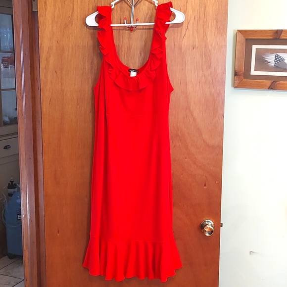 Venus Red Ruffle Dress Size 2x - Picture 1 of 3